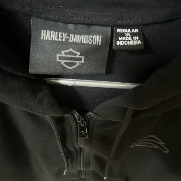 Harley Davidson Cozy Black Sweater/ Jacket Liner XL - Picture 3 of 5